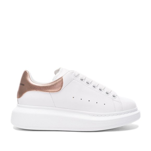 Alexander McQueen Shoes - Alexander Mcqueen Rose Gold Oversized Sneakers